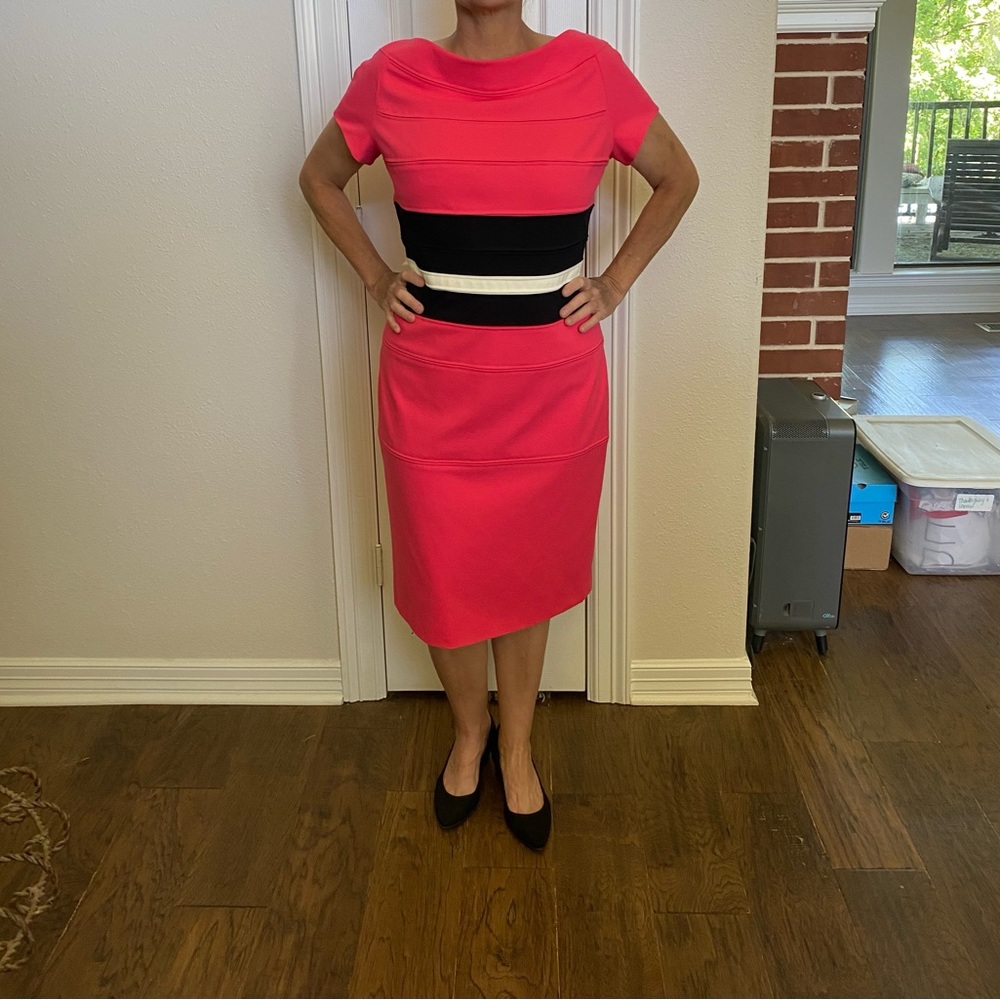 Pink and Black Escada Dress